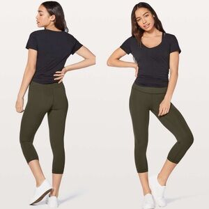 LULULEMON Wunder Under Crop (High-Rise) *Full-On Luxtreme 21"
Dark Olive